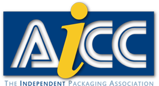 Ajcc the independent packaging association logo on a blue background