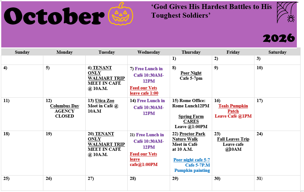 October Events