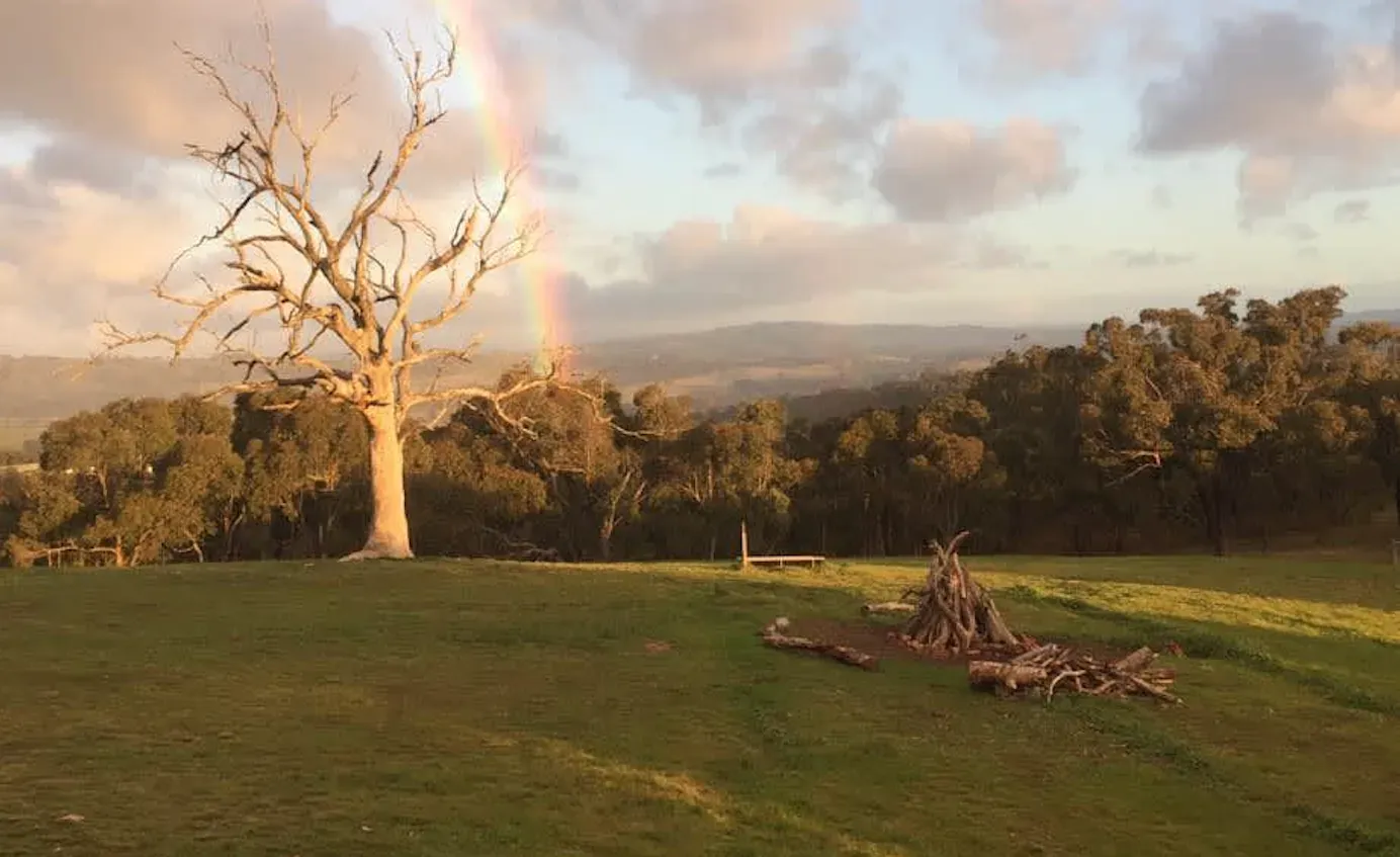 Rainbow over the hills