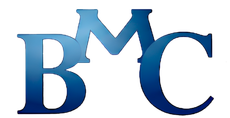 Blue and gray BMC logo with a stylized checkmark above the letters