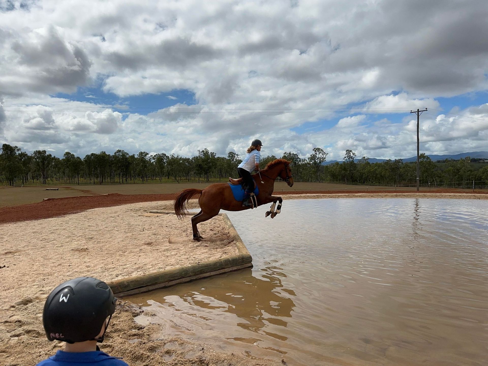 A Woman is Standing Next to a Black Horse in a Stable — Meraki Equestrian Centre in Mareeba, QLD