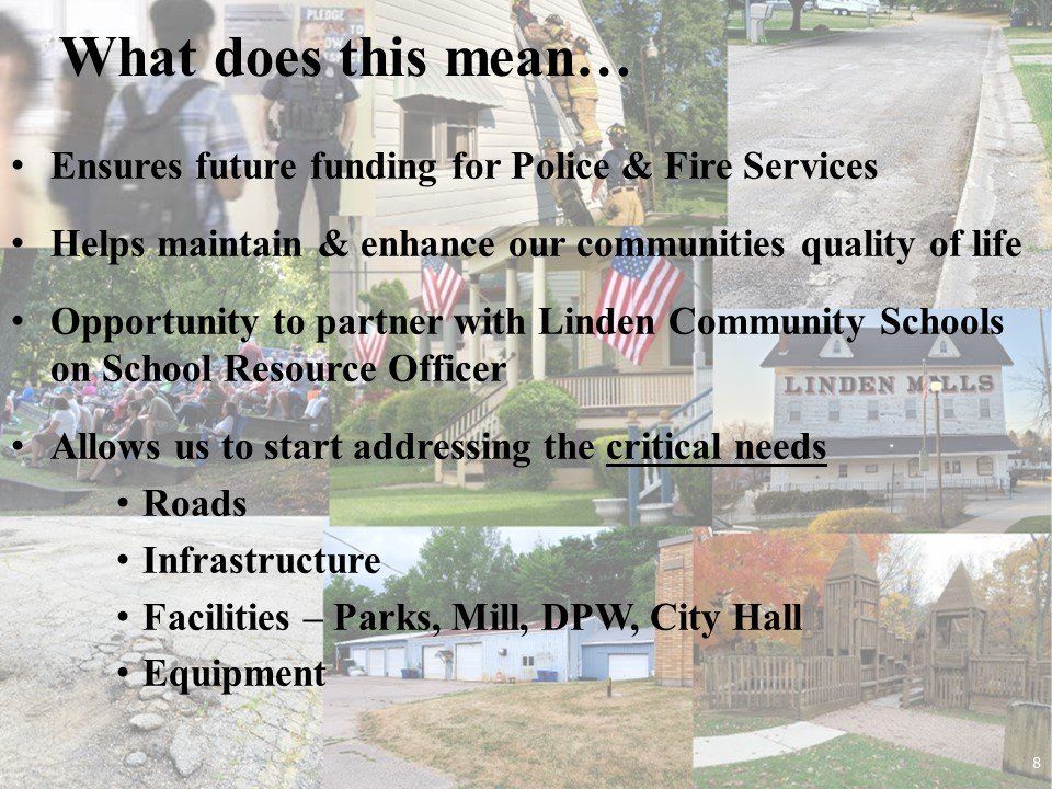 What does this mean ensures future funding for police & fire services.