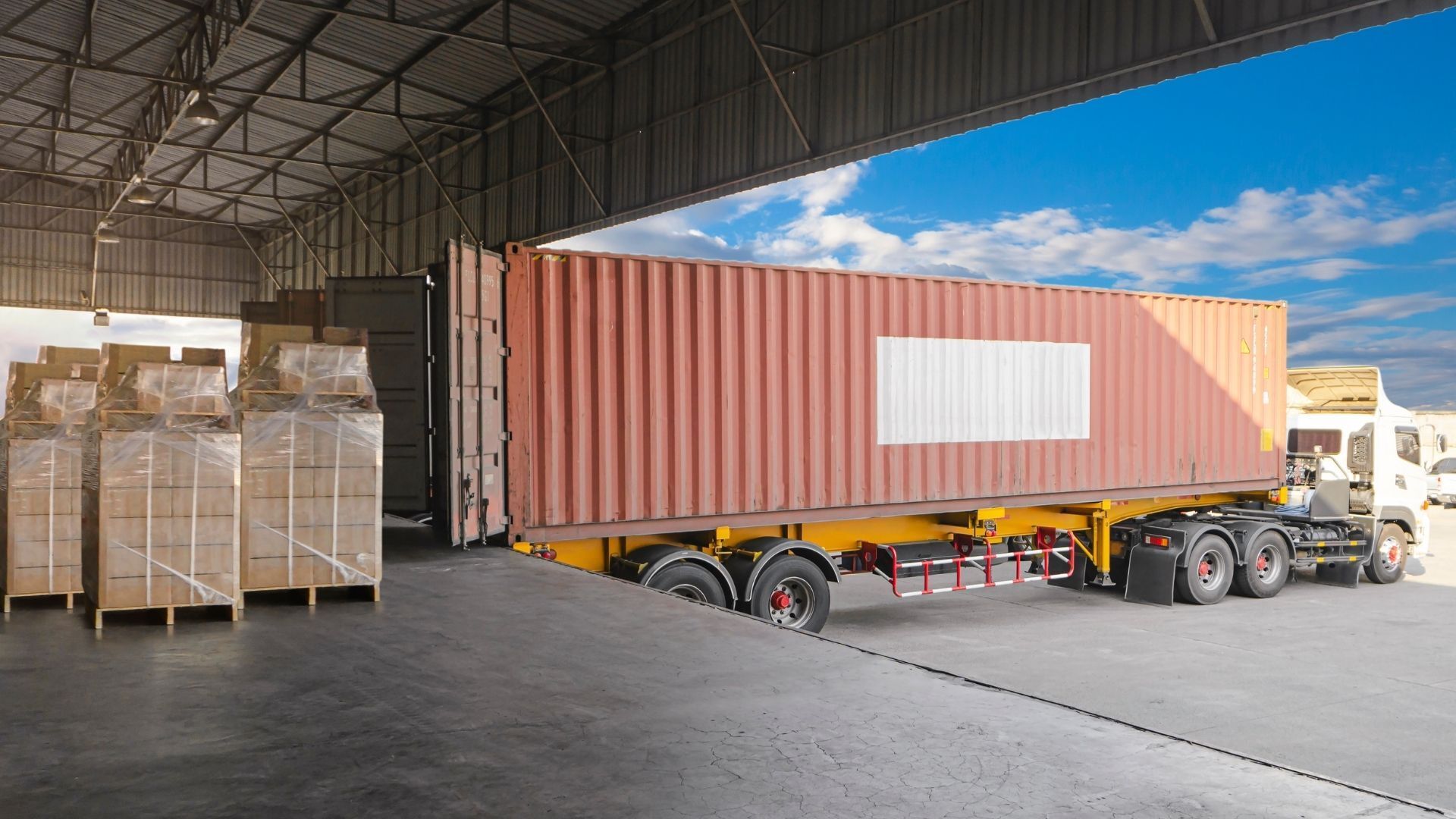 Placing boxes on truck