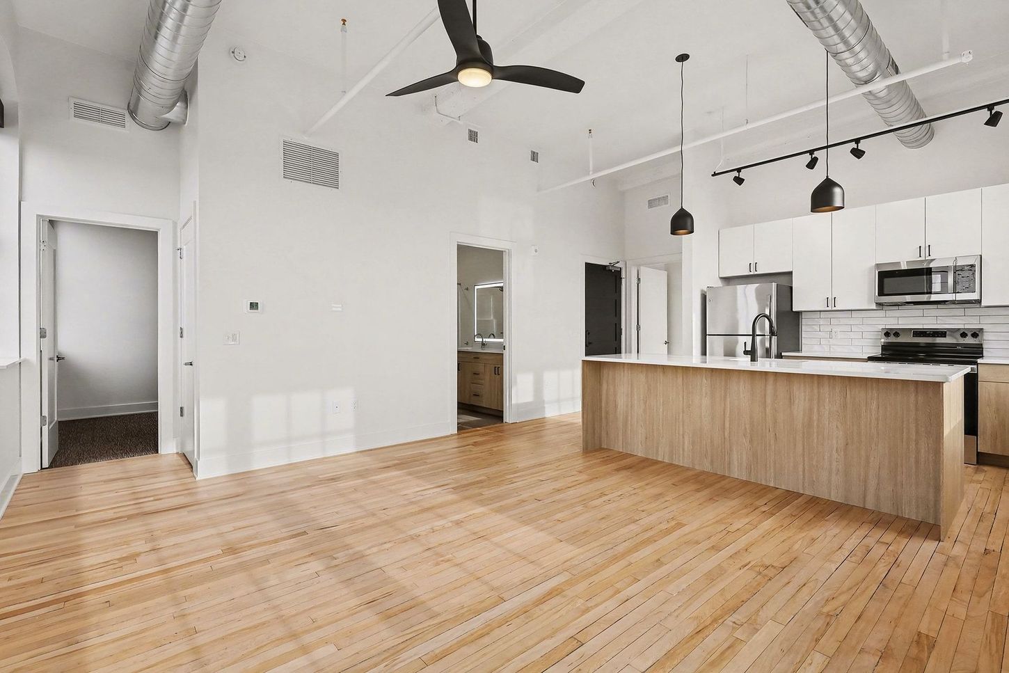 Two Bedroom living room and kitchen