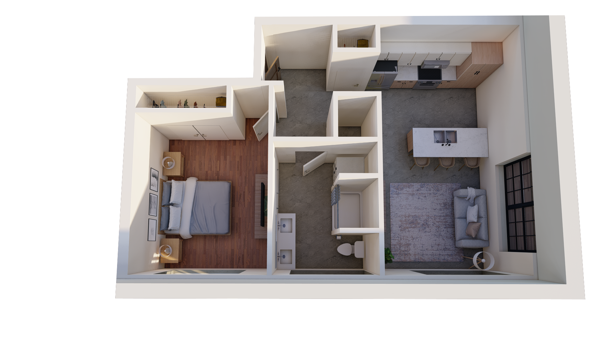 One bedroom type 4 floorplan