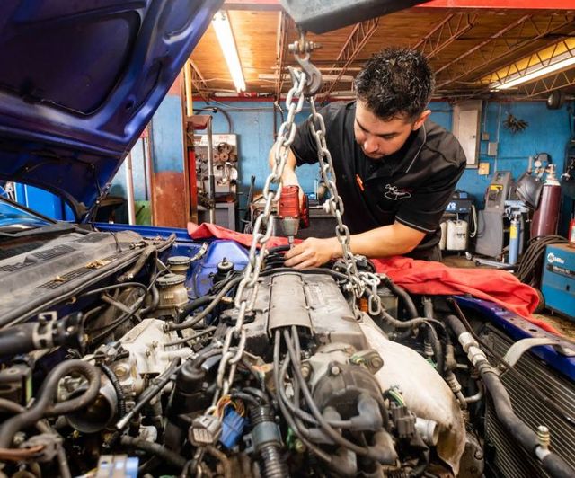 Our certified mechanic is working on car's enigne in Corpus Christi, TX | Dub's Garage