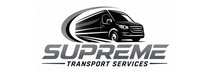 Black car logo above the word “SUPREME” and “TRANSPORT SERVICES” in gray text.