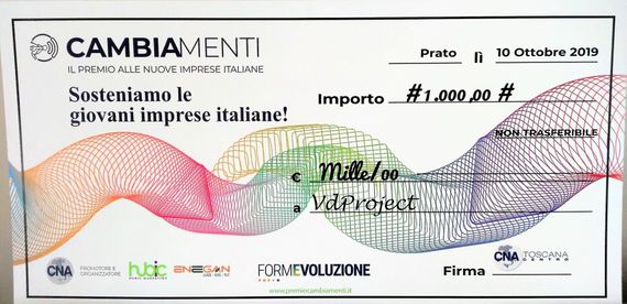 Poster parte del Premio Cambiamenti 2019 di VDPROJECT S.R.L.