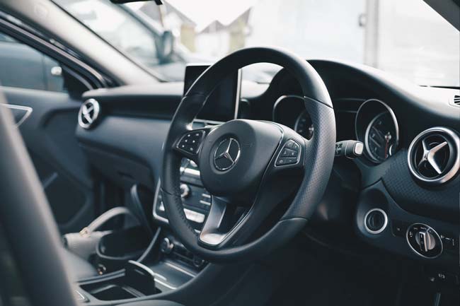 Cleaned interior of a Mercedes Benz in NY