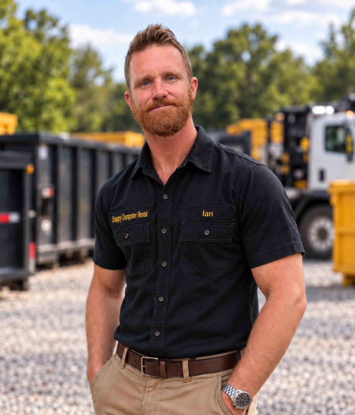 Ian Olmsted, owner of Snappy Dumpster Rental