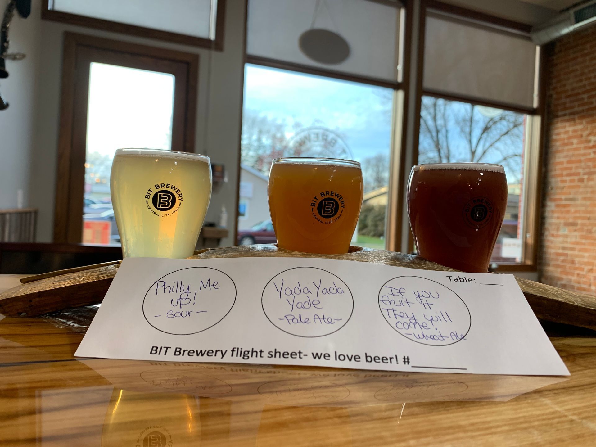 Flight of three beers