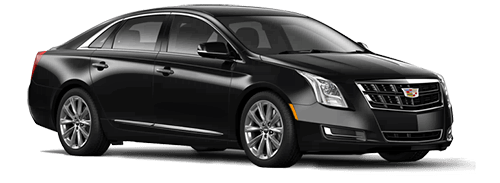 A black cadillac escalade is shown on a white background.
