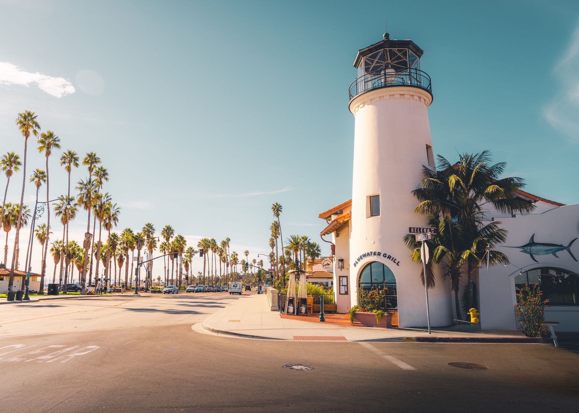 image of blue water grill on cabrillo