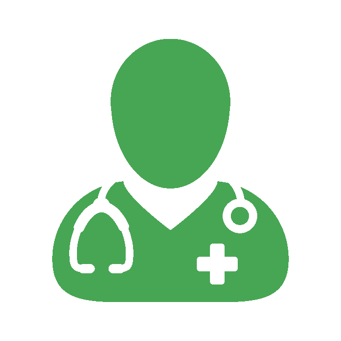 icône de docteur avec stéthoscope avec chapeau