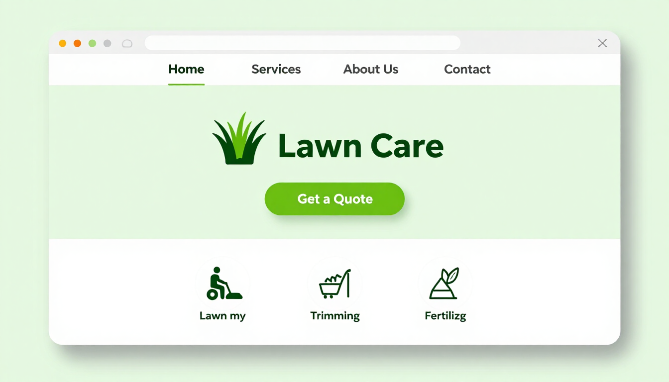 Browser homepage mockup