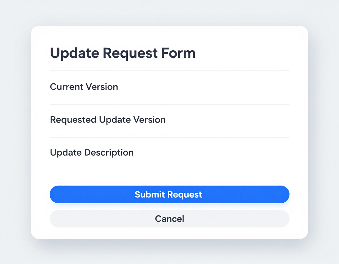 Website edit request interface