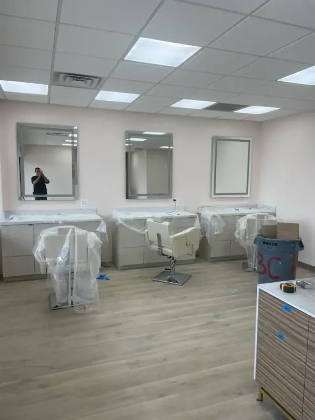 Completed Commercial Salon Interior Renovation