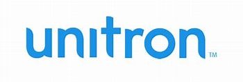 The unitron logo is blue and white on a white background.