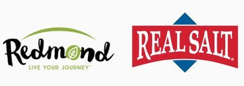 Redmond and Real Salt logos side by side on a white background
