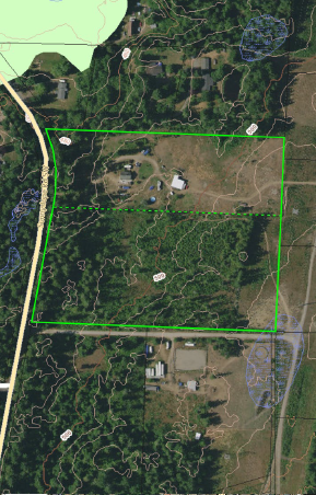 An aerial view of Site D