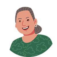 cartoon image of woman