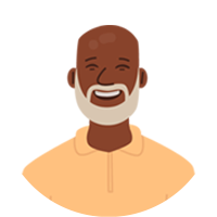 cartoon image of black man