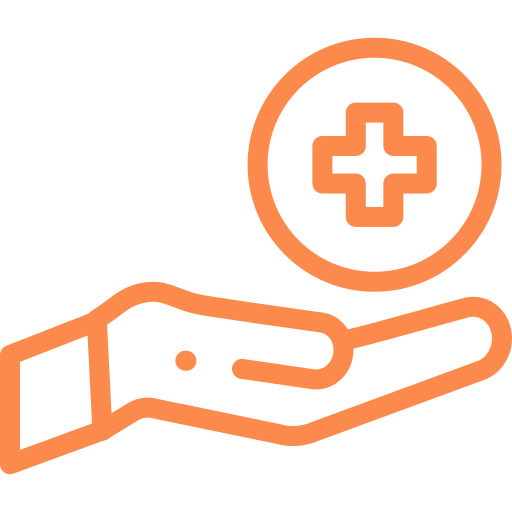 a hand is holding a circle with a cross in it .