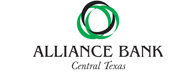 Alliance Bank logo with green circular emblem and “Central Texas” text beneath