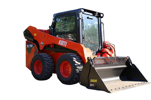 Orange Skid Steer Loader with Front Bucket — Thompson's Farm Gear In Wauchope, NSW