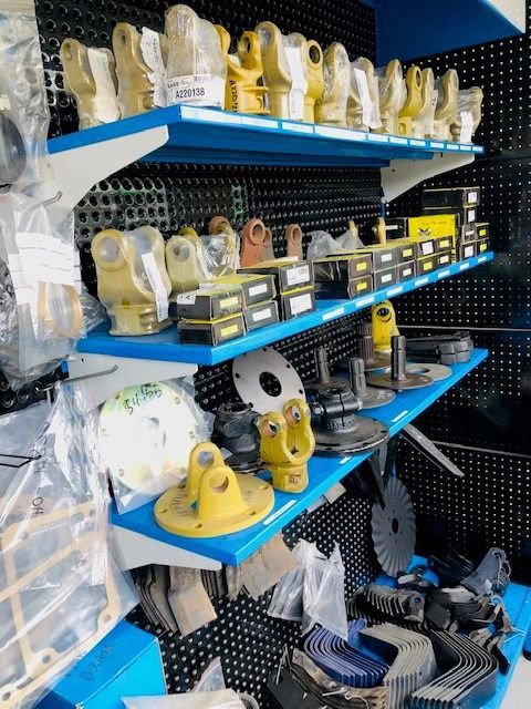 Spare Parts Display in Thompson's Farm Gear Showcase — Thompson's Farm Gear In Wingham, NSW
