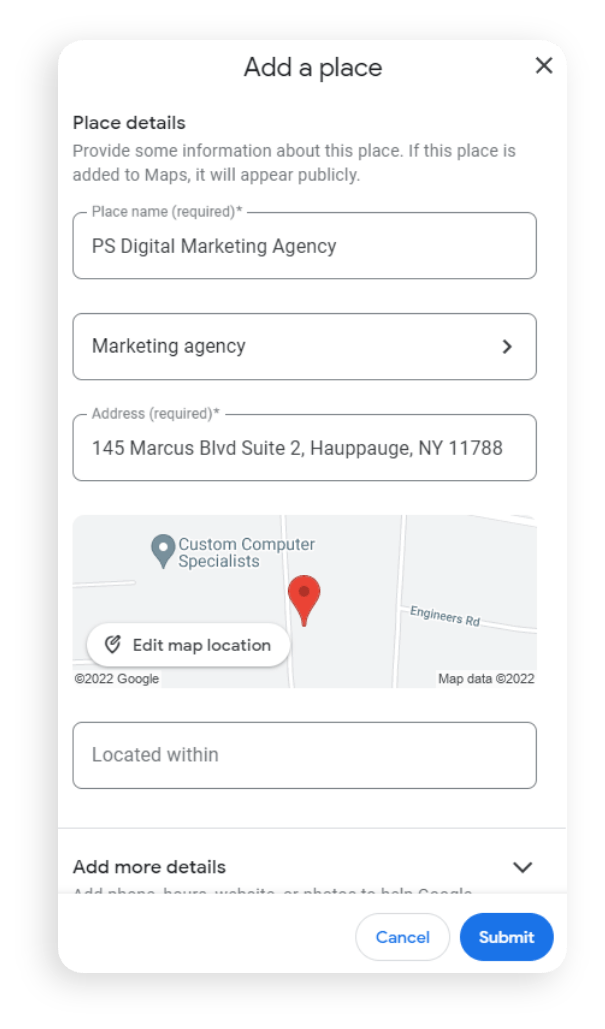 List Your Location - Google Business Profile