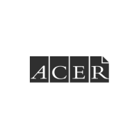 Black and white Acer logo, with text inside four square blocks. The