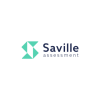Saville Assessment logo: Turquoise geometric S next to the words