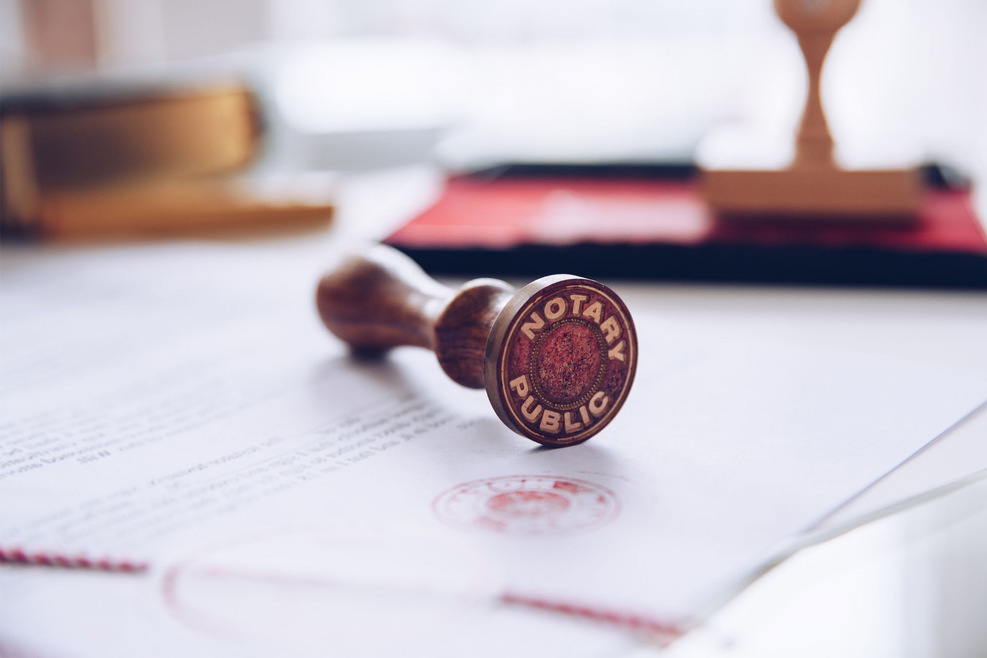 notary stamp on a document