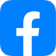 Facebook logo: white lowercase “f” on a blue rounded square background