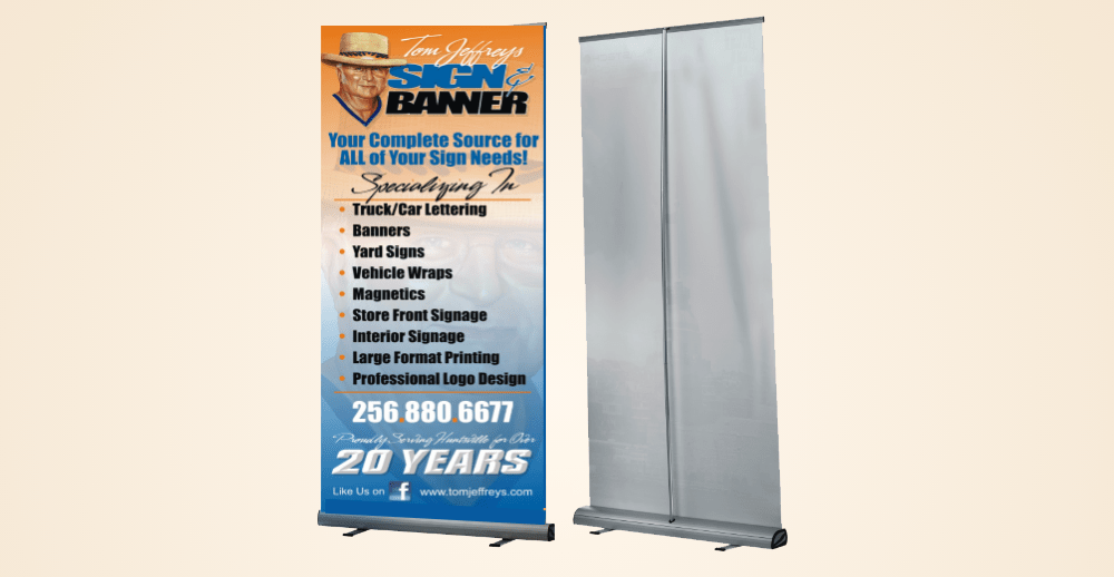 A sign that says sign banner on it