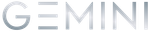 Silver-gray GEMINI logo on a white background