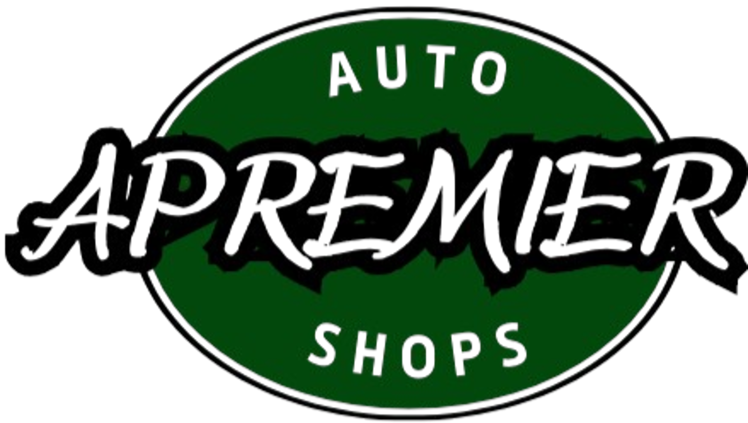 Auto Premier Shops logo with green oval and white text