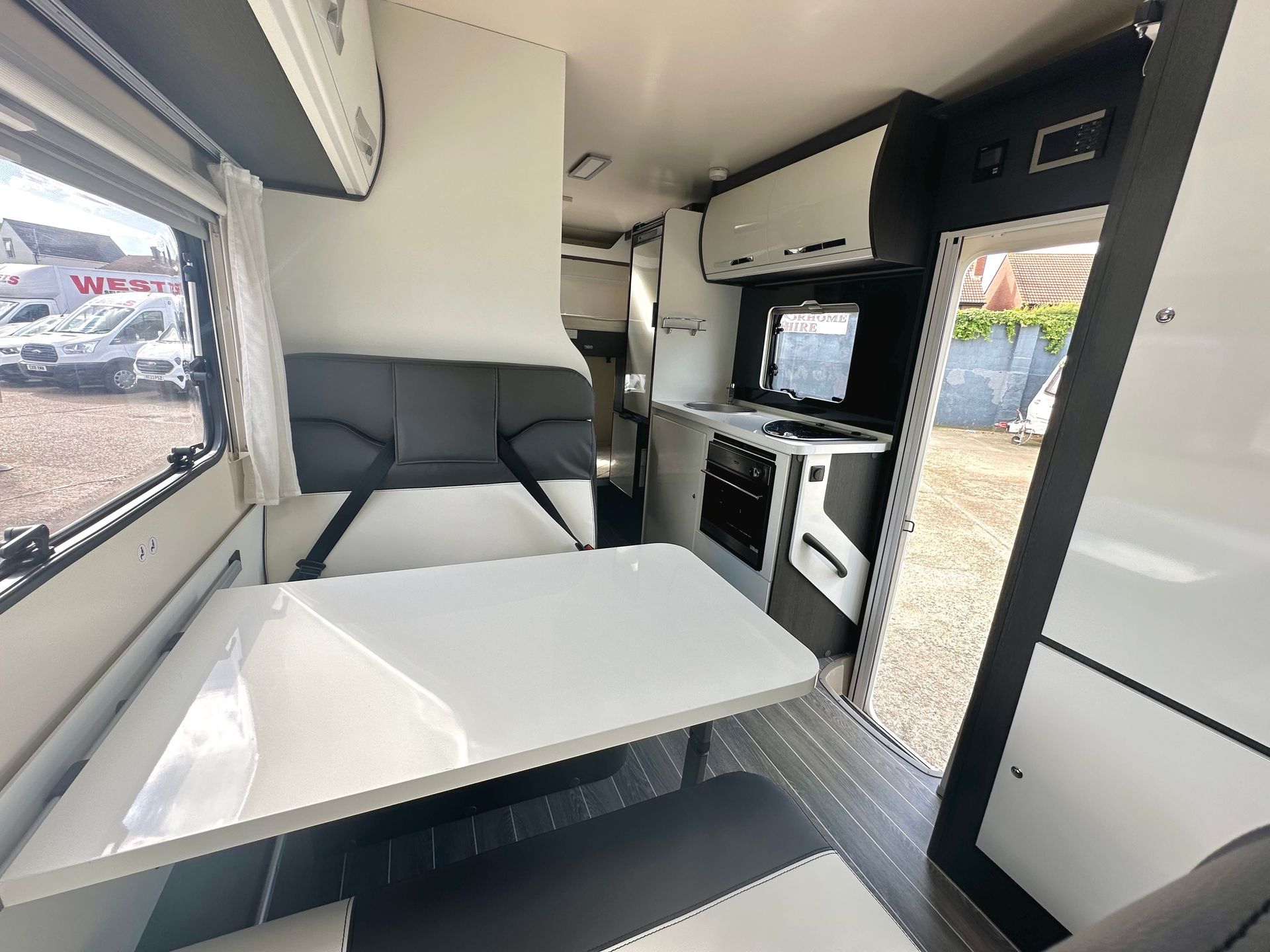 ford transit Roller Team 675 6 berth motorhome for sale used second hand bunk beds garage large storage 6 seat belts