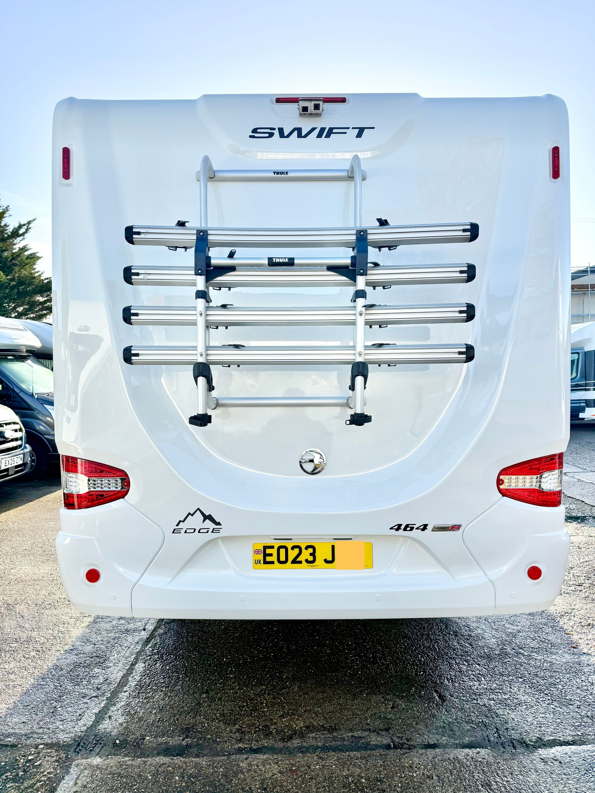 2023 fiat swift edge 464 4 berth motorhome with automatic gearbox for sale used second-hand with bike rack