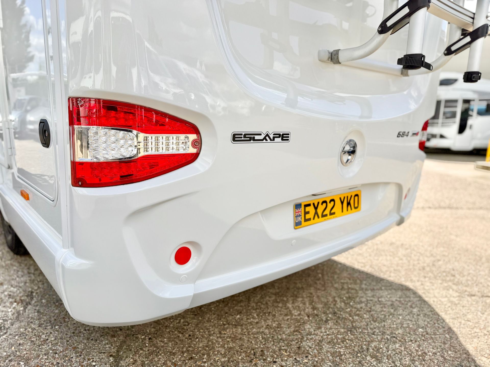 Fiat Ducato Swift Escape 684 motorhome for sale used second with automatic transmission for 4 people 4 berth has two single beds or 2 double beds excellent condition with rear parking sensors and reversing camera