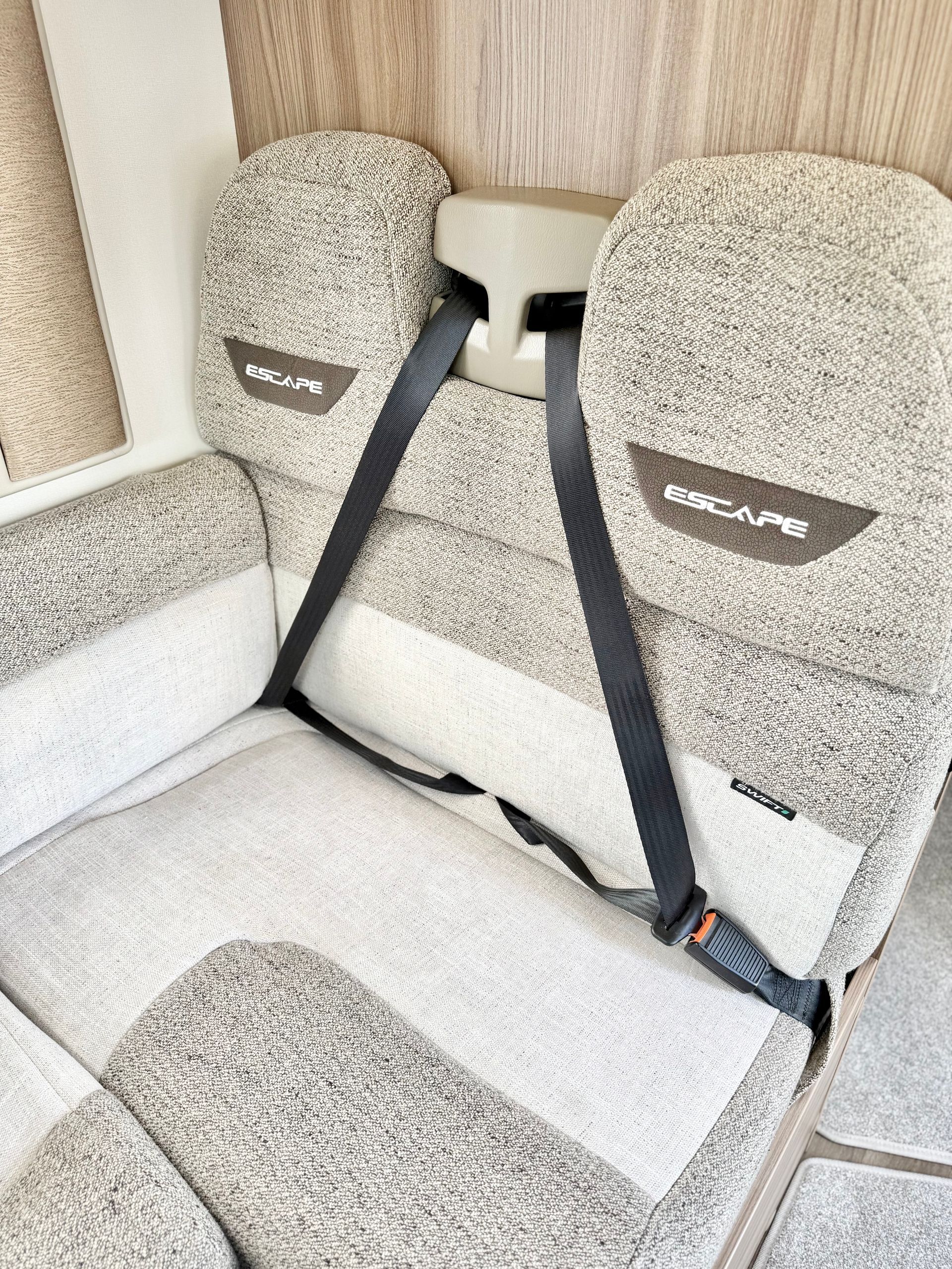 Fiat Ducato Swift Escape 684 - 4 Berth Motorhome For Sale - Automatic Transmission, beautiful dinette area with 4 seat belts