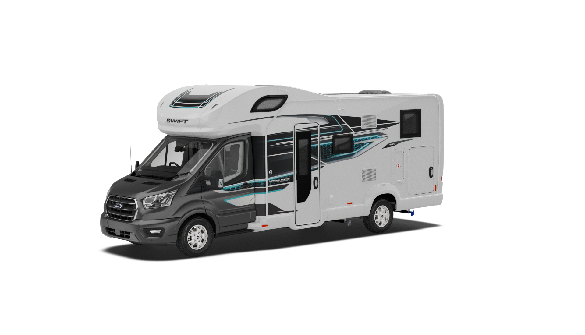 swift voyager 485 5 berth motorhome hire rental for 5 people rear lounge, holiday perfect for Holiday, Festivals, F1, Silverstone, Glastonbury, touring, travelling, camping,