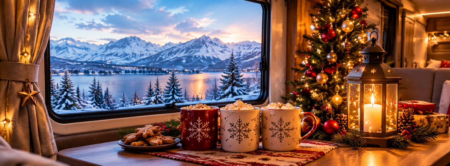 Cosy Motorhome Christmas Interior