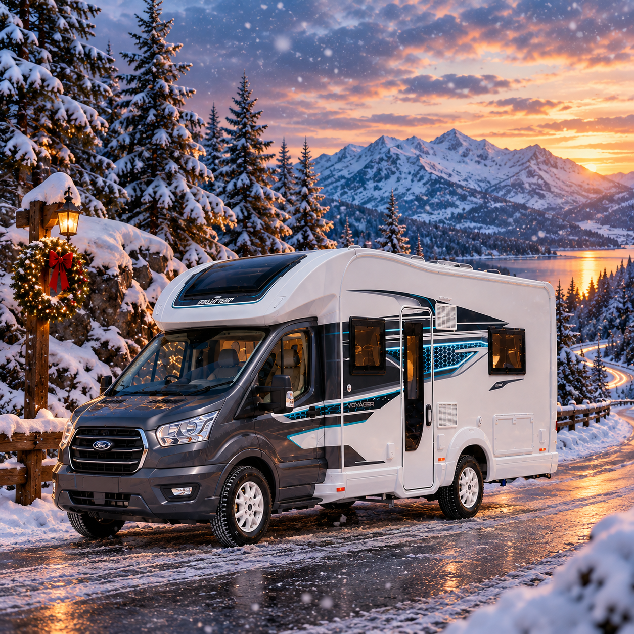 Voyager 564 - 4 Berth Motorhome hire a Swift Voyager 564 - automatic motorhome for the Christmas and New Year festive holidays from Wests Motorhome Hire