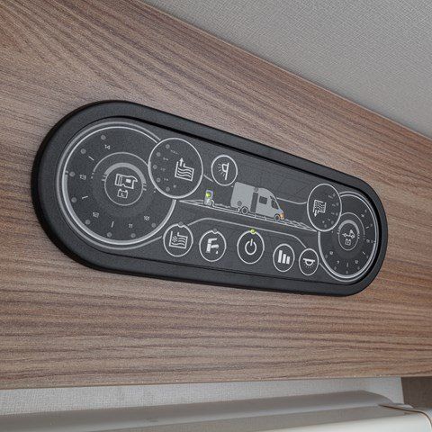 motorhome hire - Swift Edge 464 - 4 Berth motorhome rental control panel