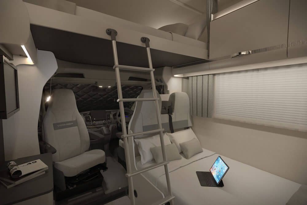swift voyager 485 5 berth motorhome hire rental for 2-5 people rear lounge festivals, kids holidays, half term