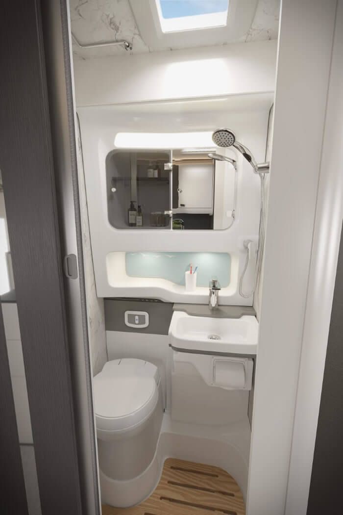 swift voyager 485 5 berth motorhome hire rental for 2-5 people rear lounge festivals, kids holidays, half term, bathroom washroom toilet shower