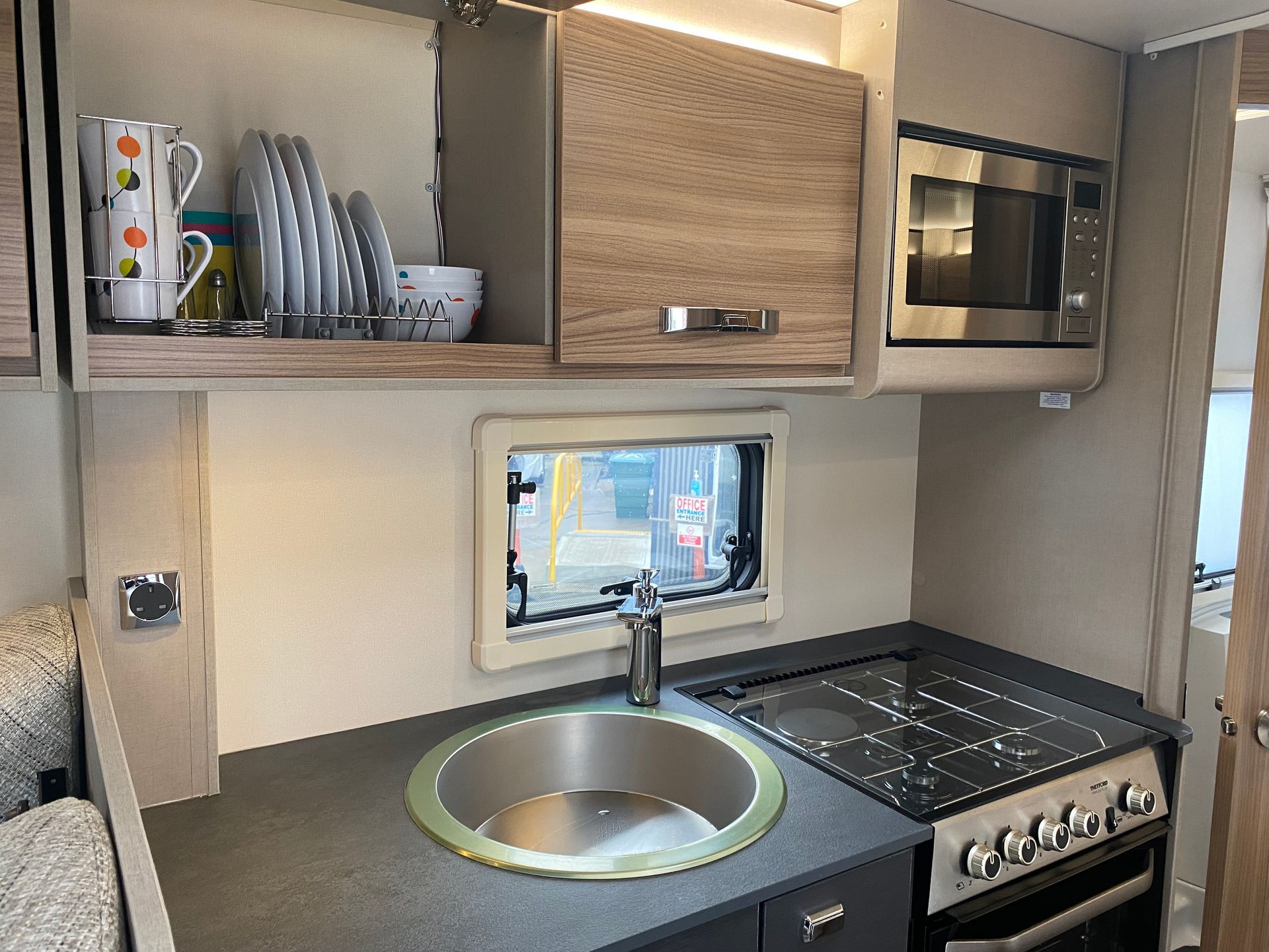 swift edge 464 4 berth motorhome hire rental for 2-4 people rear french bed with air con kitchen