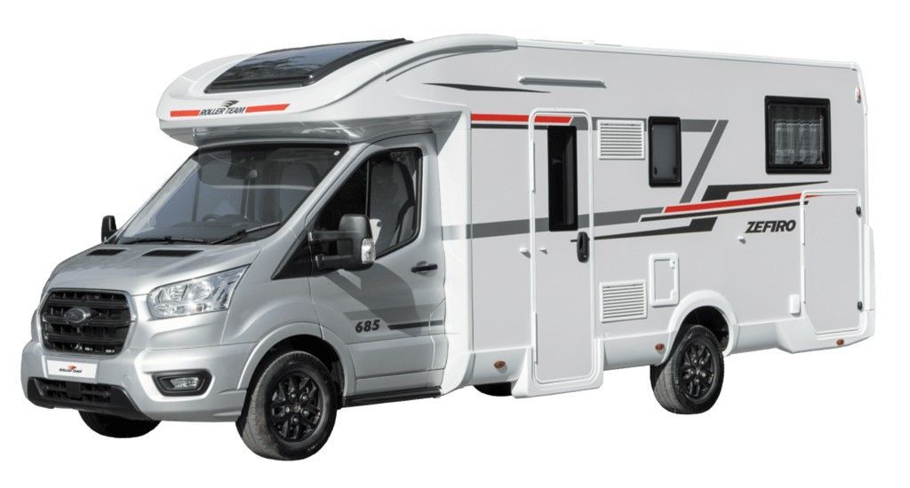 Roller Team Zefiro 685 - Fixed Rear Single Beds rent a Roller Team Zefiro 685 - 4 Berth Automatic Motorhome Hire perfect for 2, 3, and 4 people, tour the uk and europe, festivals, luxury, camping, accommodation